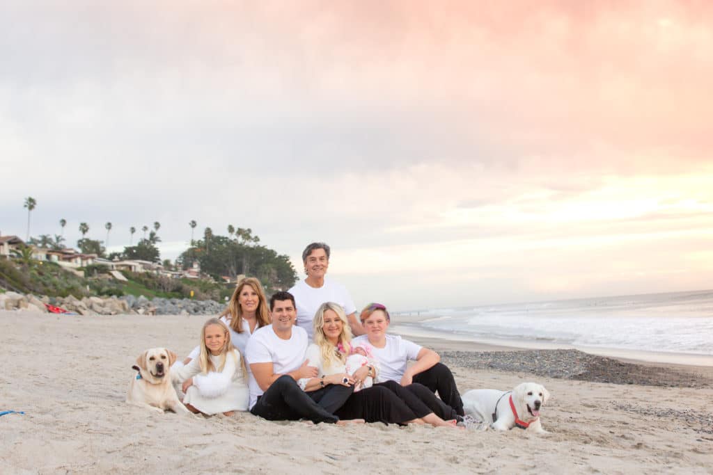 Apex Social Founder Susan and her Family at the Beach