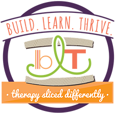 Logo for a private therapy for children with various diganoses, Build. Learn. Thrive