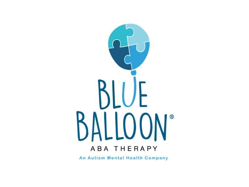 Logo for personalized evaluations and therapies for children with Autism, Blue Balloon ABA