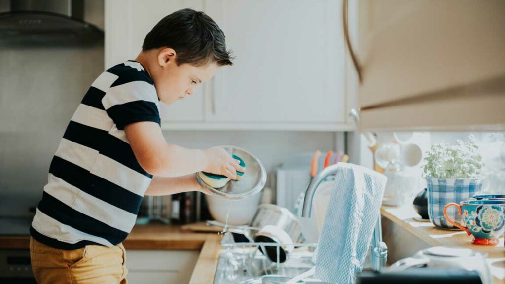 Children with Special Needs Learning the Essential Skill of Organization and Cleanup at Home